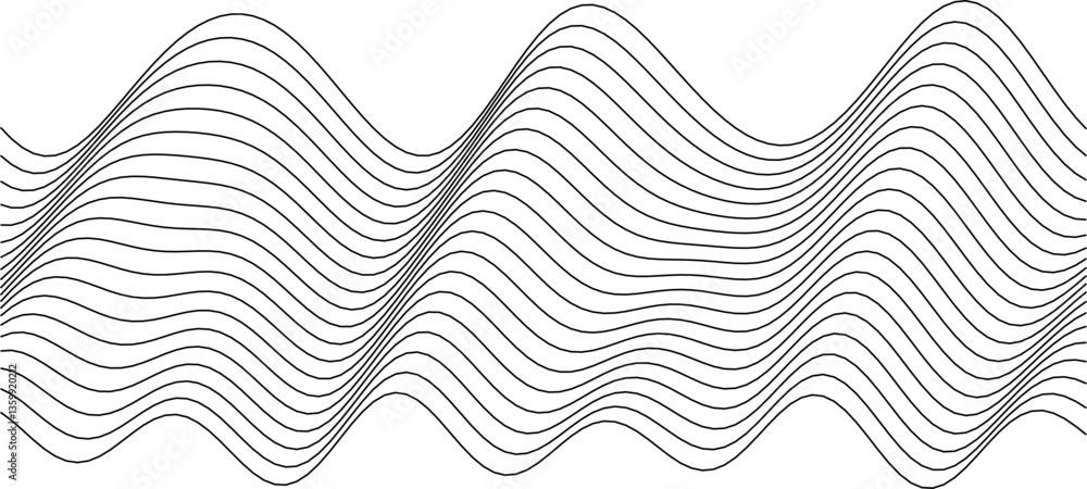 Poster abstract wave pattern design for creative background or decorative use.