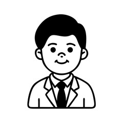Businessman with hand drawn illustration