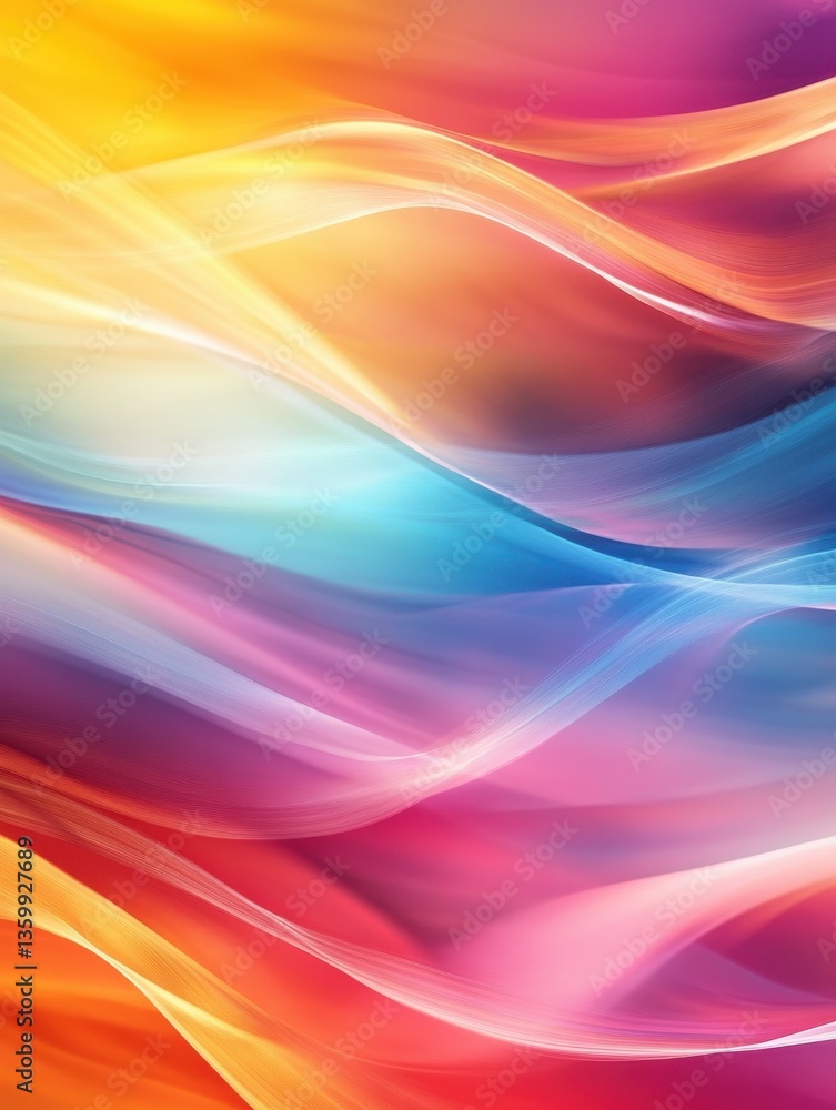 Poster abstract colorful gradient with waves and lines vibrant blur background design