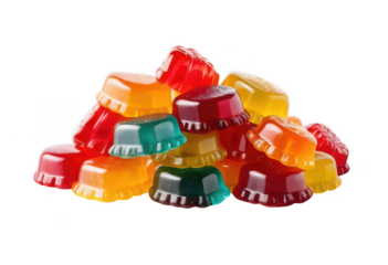Multicolored jelly on transparent background png