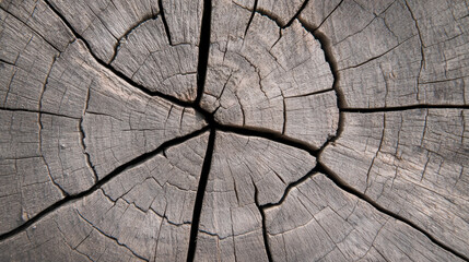 Fototapeta premium Cracked surface of old reclaimed timber with detailed texture. Natural and rustic appearance