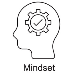 Mindset Icon, The Power of Mindset Unlocking Your Potential, Mindset Matter  Shaping Your Path to Success, vector