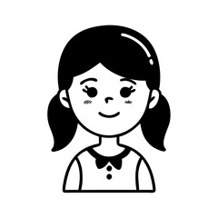 Girl with attitude hand drawn illustration