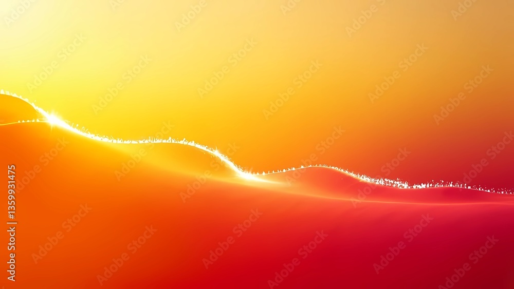 Poster abstract background yellow red blink.red and yellow background with a white glowing line suitable as