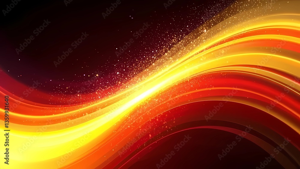 Poster abstract background yellow red blink.red and yellow background with a white glowing line suitable as