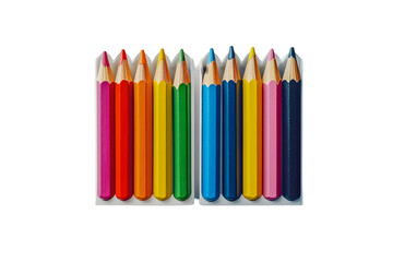 Colored pencils mockup - blank white 3D rendering