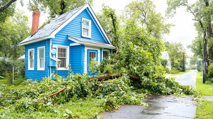 Storm Damage House