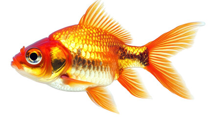 Fototapeta premium Ornamental Goldfish in Profile View