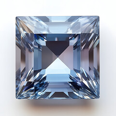 Blue Diamond Gemstone - Square Cut Jewelry with Elegant Translucent Brilliance in Premium Crystal Design