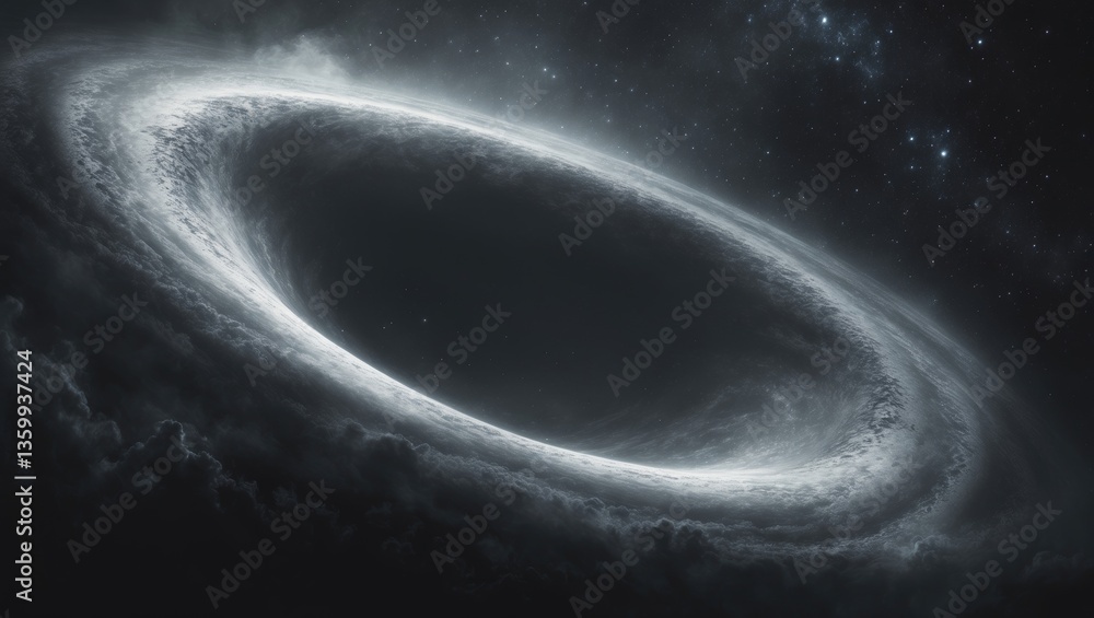 Poster a black hole in space without boundaries. speculative science.