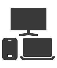 Responsive screens icon filled with color