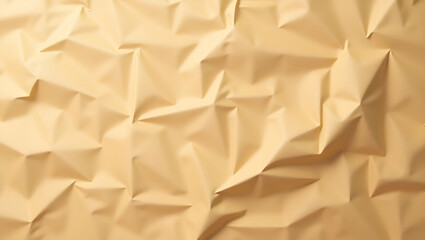Close-Up of Crumpled Brown Recycled Craft Paper Texture with Empty Space for Creative Background