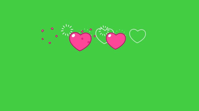 green screen heart bubble image