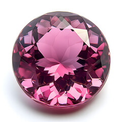 Exquisite Pink Gemstone: Brilliant Round Crystal for Jewelry Design and Engagement Elegance