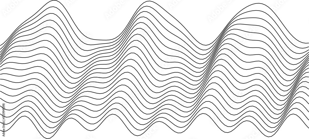 Aufkleber abstract wave pattern for modern design projects and backgrounds.