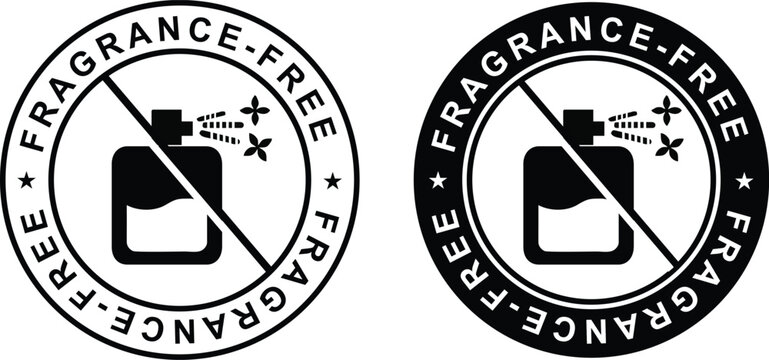 Fragrance free vector icon, label for products packaging