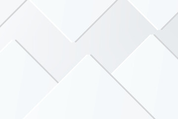 Fototapeta premium White geometric abstract background overlap layer on bright space with lines effect decoration. Modern graphic design element squares style concept for banner, flyer, card, cover, or brochure