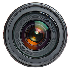 Close up of a professional camera lens.
