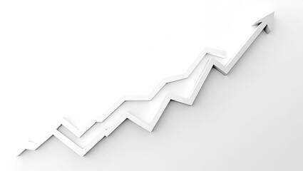 Abstract Financial Chart: Uptrend Line Graph for Investment Success