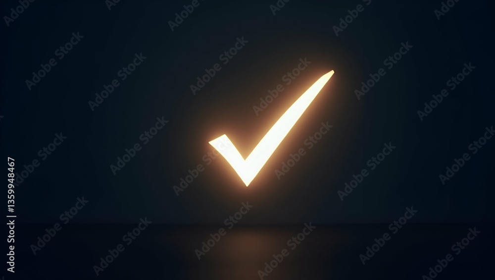 Poster highlight iso certification glowing check mark ensure global standards quality management compliance