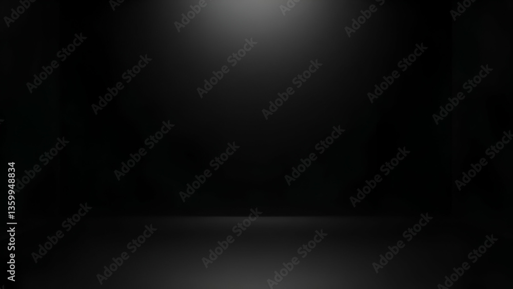 Poster empty dark room with black gradient texture: ideal background for product display and photography ma