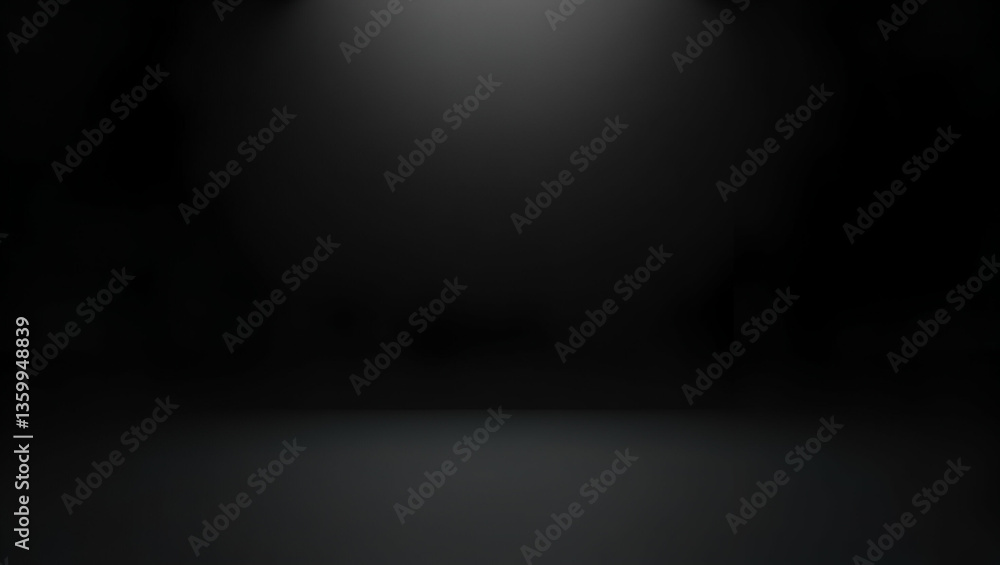 Poster empty dark room with black gradient texture: ideal background for product display and photography ma