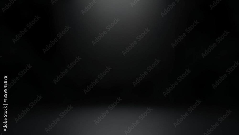 Poster empty dark black room with black gradient texture background ideal for product display and photograp