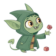A goblin cartoon character sticker. Menacing Blue Goblin Monster Cartoon Illustration. Mythical Goblin Clipart. Cartoon Goblin with Sharp Teeth. Angry Troll Character for Fantasy & Gaming Designs