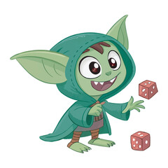 Obraz premium A goblin cartoon character sticker. Menacing Blue Goblin Monster Cartoon Illustration. Mythical Goblin Clipart. Cartoon Goblin with Sharp Teeth. Angry Troll Character for Fantasy & Gaming Designs