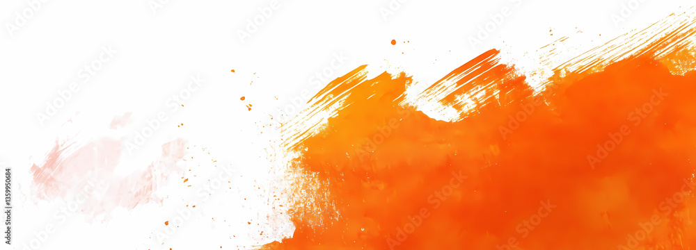 Aufkleber abstract strokes of color: a vivid and dynamic composition of orange hues, where the strokes of pain