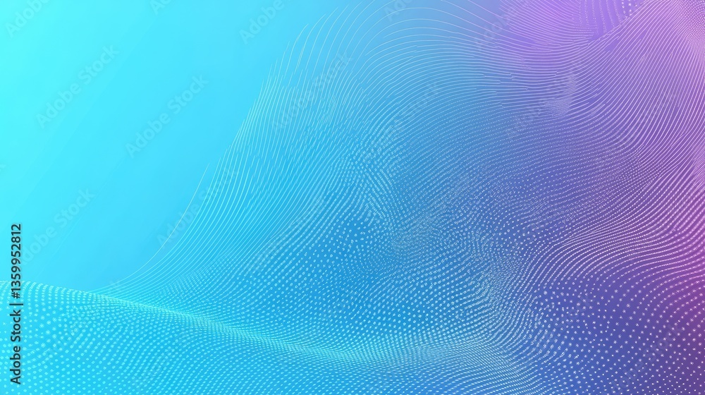 Poster abstract gradient background with smooth waves and subtle patterns in blue and purple hues, ideal fo