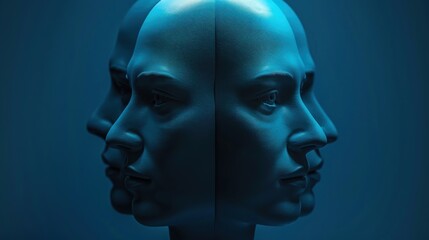 Fototapeta premium A person feels insecurity and fear of exposure despite success.,imposter syndrome