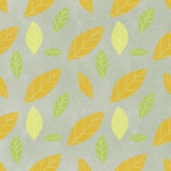 seamless pattern with autumn leaves