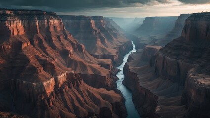 Fototapeta premium Aerial perspective of the Canyon