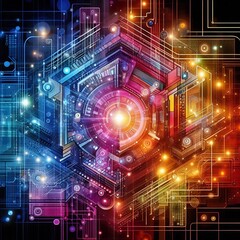 Fototapeta premium Advancing AI and IoT Integration: Revolutionizing Smart Technologies for Future Innovation
