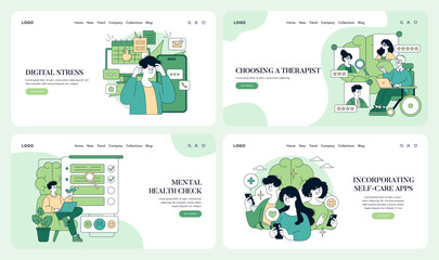 National Mental Health Awareness. Flat Vector Illustration