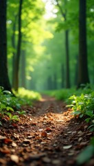 Fototapeta premium Wood texture background with forest floor details, nature, forest