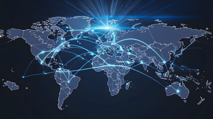 Global Network Connections - Digital Data Sphere, Technology, and Innovation, networking, network, Global networking and network, digital network