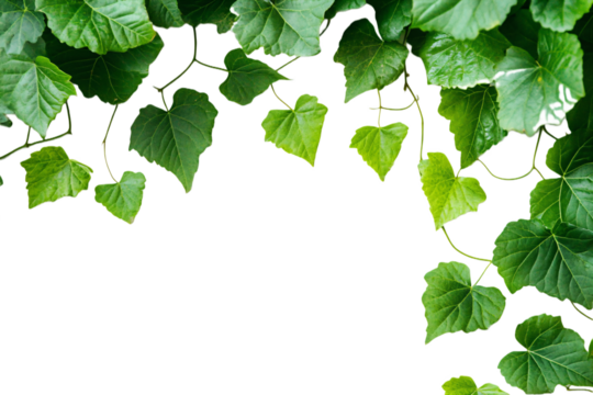 a white paper surrounded by green leaves - Powered by Adobe