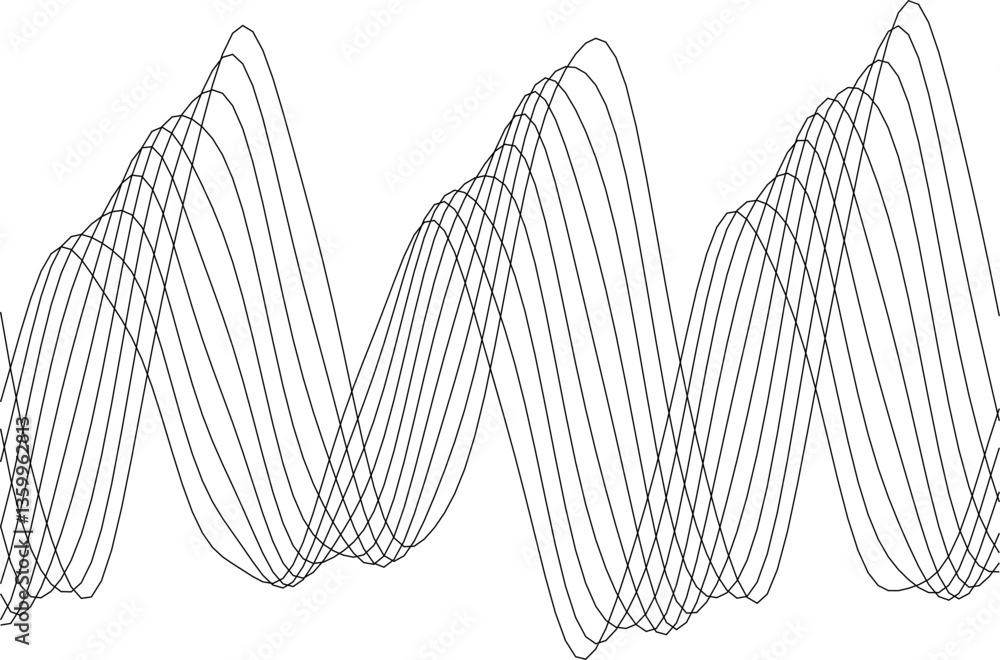 Aufkleber abstract waves pattern for artistic and graphic design projects.