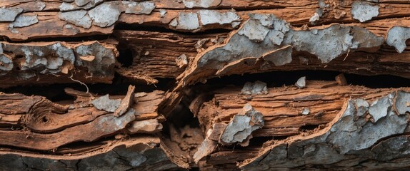 Fototapeta premium wood with termite damage