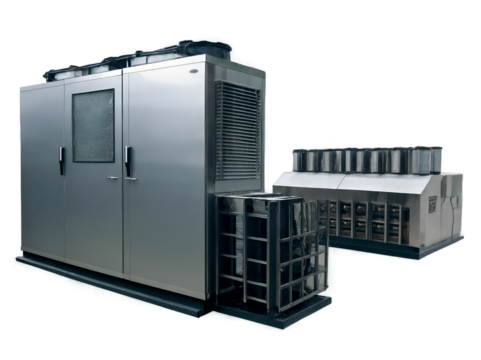 A detailed view of an early refrigeration system showcasing its components and functionality, highlighting the innovation in preserving goods with a close up of an industrial equipment