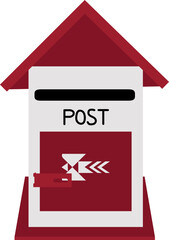 작은 빨간통 우체통