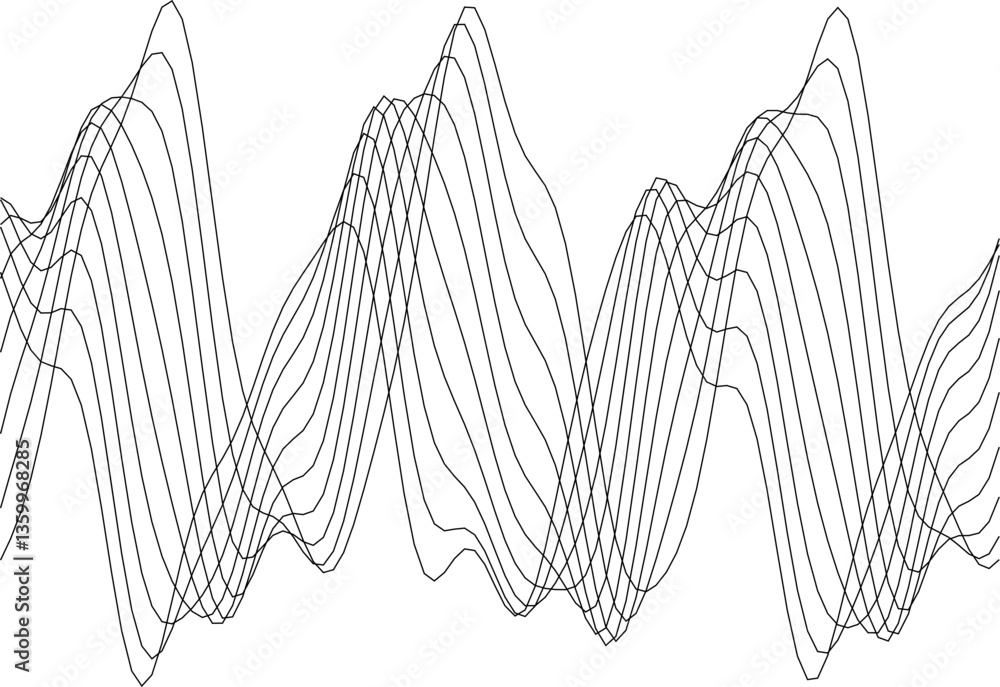 Poster elegant abstract wave pattern for modern design elements.