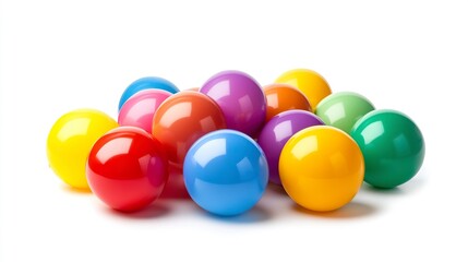 A set of educational books arranged in a neat pile, isolated on white, even studio lighting, close-up shot with sharp details.  
