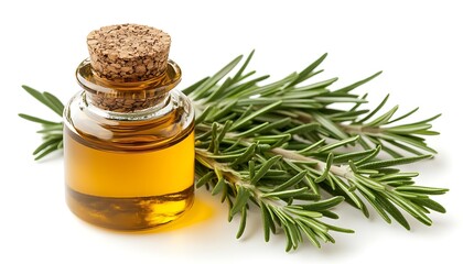 Rosemary Essential Oil in Small Bottle.