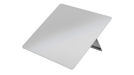 Silver Flat Mirror with Triangular Stand for Makeup and Grooming