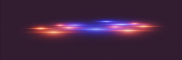 Red blue lines of light. A flash of speed and modern beams.