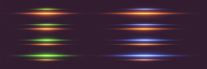 Colored light neon light lines.