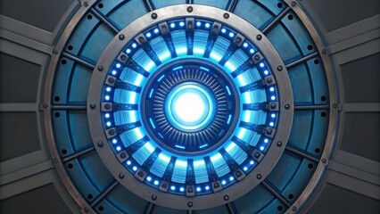 Naklejka premium A futuristic energy shield inspired by sci-fi concepts and advanced technology.